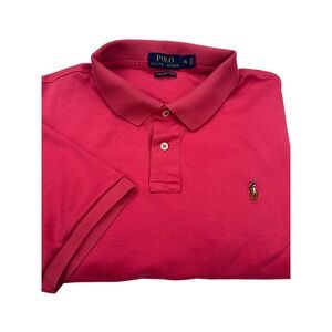 Polo Ralph Lauren Polo Shirt Mens XL Pink Magenta Pima Soft Touch Short Sleeve